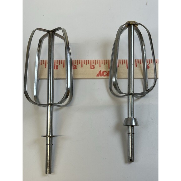 Vintage Sunbeam Chrome Mixer Beaters Replacement Parts For Stand‎ Mixer Small - Picture 6 of 7